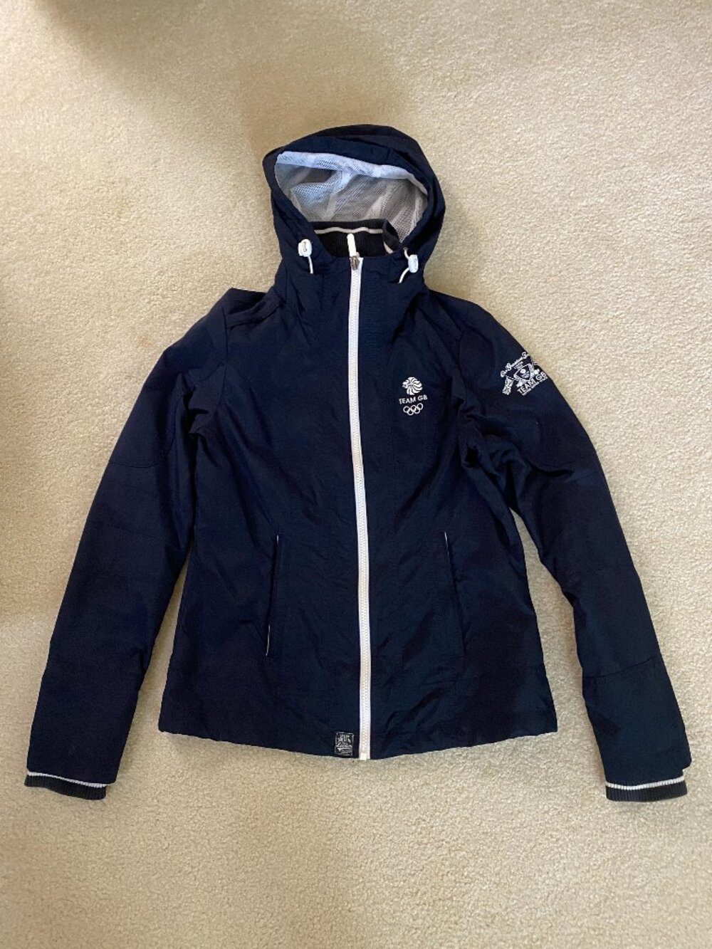 Womens Team GB Olympics 2012 navy blue jacket size UK8 NEXT. (Small/US 4)